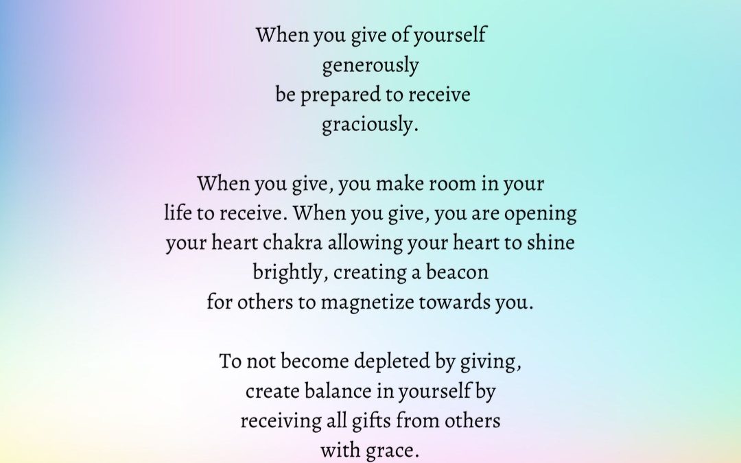 How to Receive Gifts